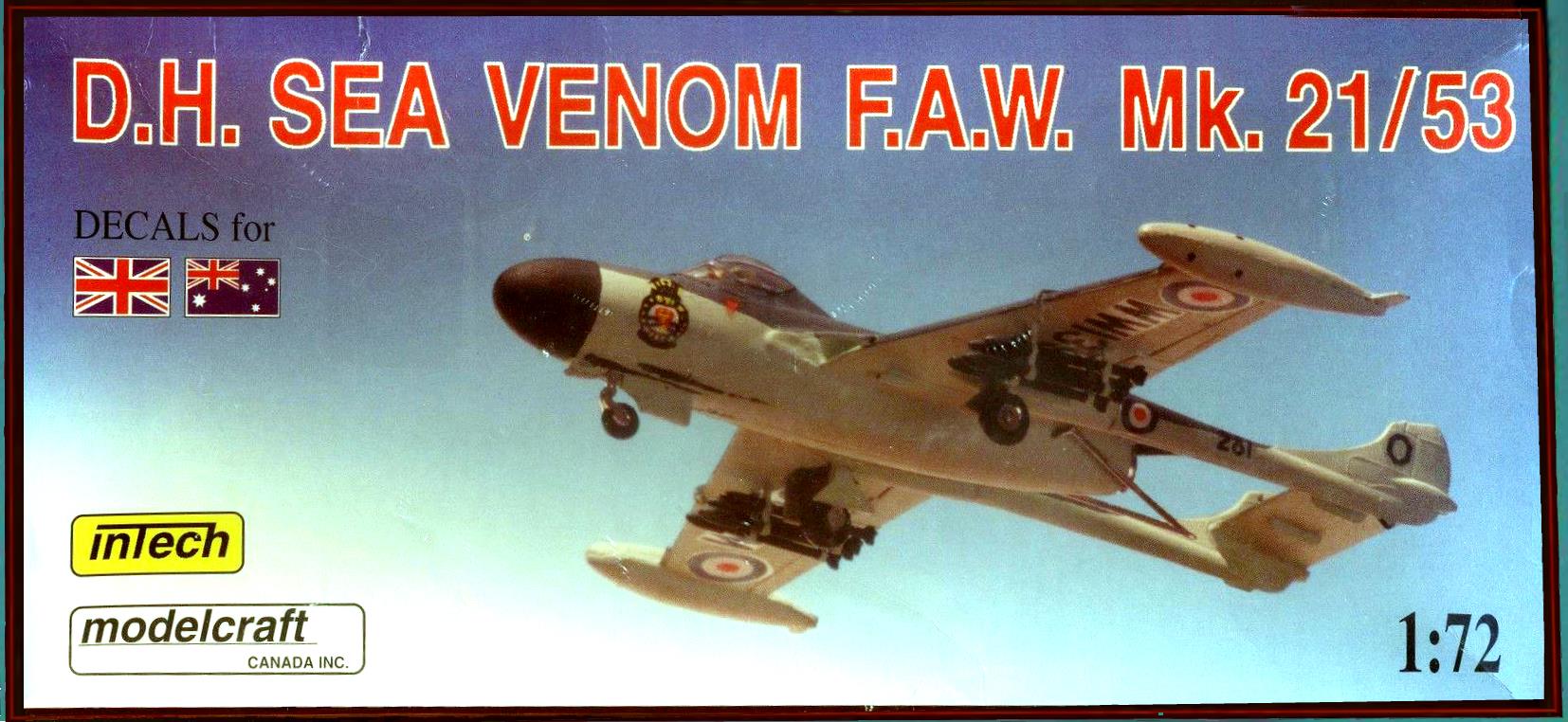 Верх коробки intech Modelcraft D.H. Sea Venom FAW Mk21/53
